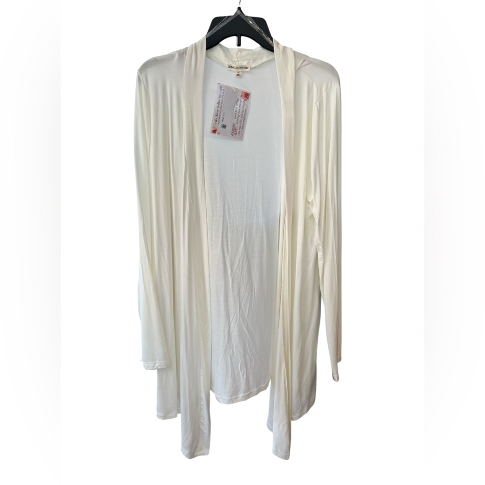 Zenana Outfitters Cream Open Front Cardigan